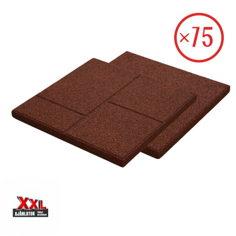 XXL ReFlex Step 2in1 gumilap csomag, 2x40x40 cm, vörös – 75 db / 12 m²