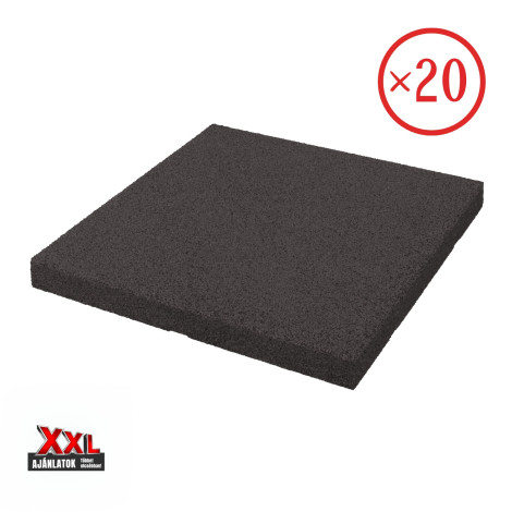XL ReFlex Playzone50 gumilap csomag, 5x50x50 cm, fekete – 20 db / 5 m²