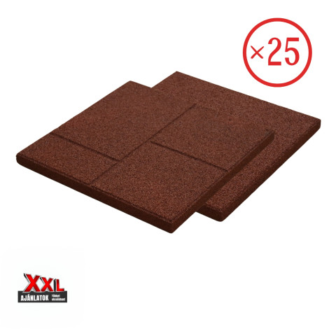 XL ReFlex Step 2in1 gumilap csomag, 2x40x40 cm, vörös  – 25 db / 4 m²