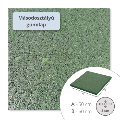 MÁSODOSZTÁLYÚ - ReFlex Playzone30 gumilap, 3x50x50, zöld