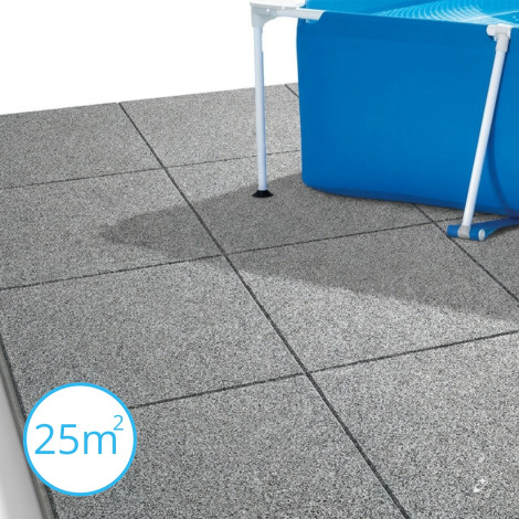 ReFlex medence alátét gumilapcsomag, szürke, 2 cm – 100 db / 25 m²