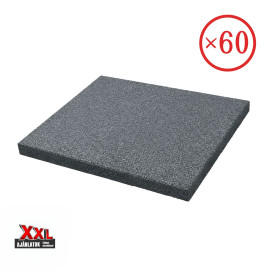 XXL ReFlex Playzone40 gumilap csomag, 4x50x50 cm, szürke– 60 db / 15 m²