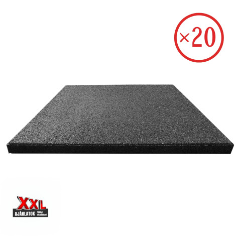 XL ReFlex Playzone30 gumilap csomag, 3x50x50 cm, fekete – 20 db / 5 m²