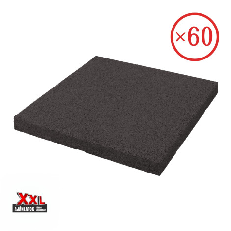 XXL ReFlex Playzone50 gumilap csomag, 5x50x50 cm, fekete – 60 db / 15 m²