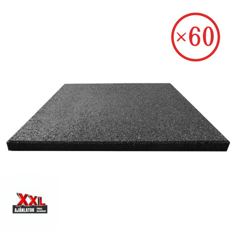 XXL ReFlex Playzone30 gumilap csomag, 3x50x50 cm, fekete – 60 db / 15 m²