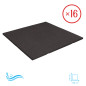 ReFlex medence alátét gumilapcsomag, fekete, 3 cm – 16 db / 16 m²