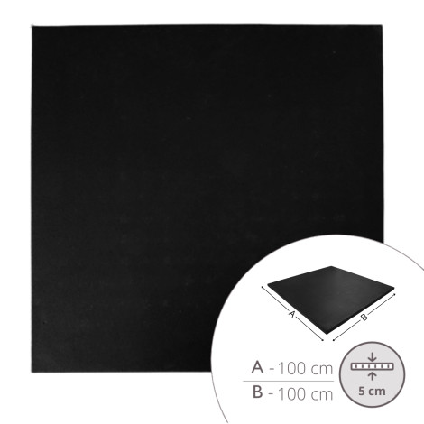 ReFlex Gym Pro+20 gumilap - 5×100×100 cm, fekete