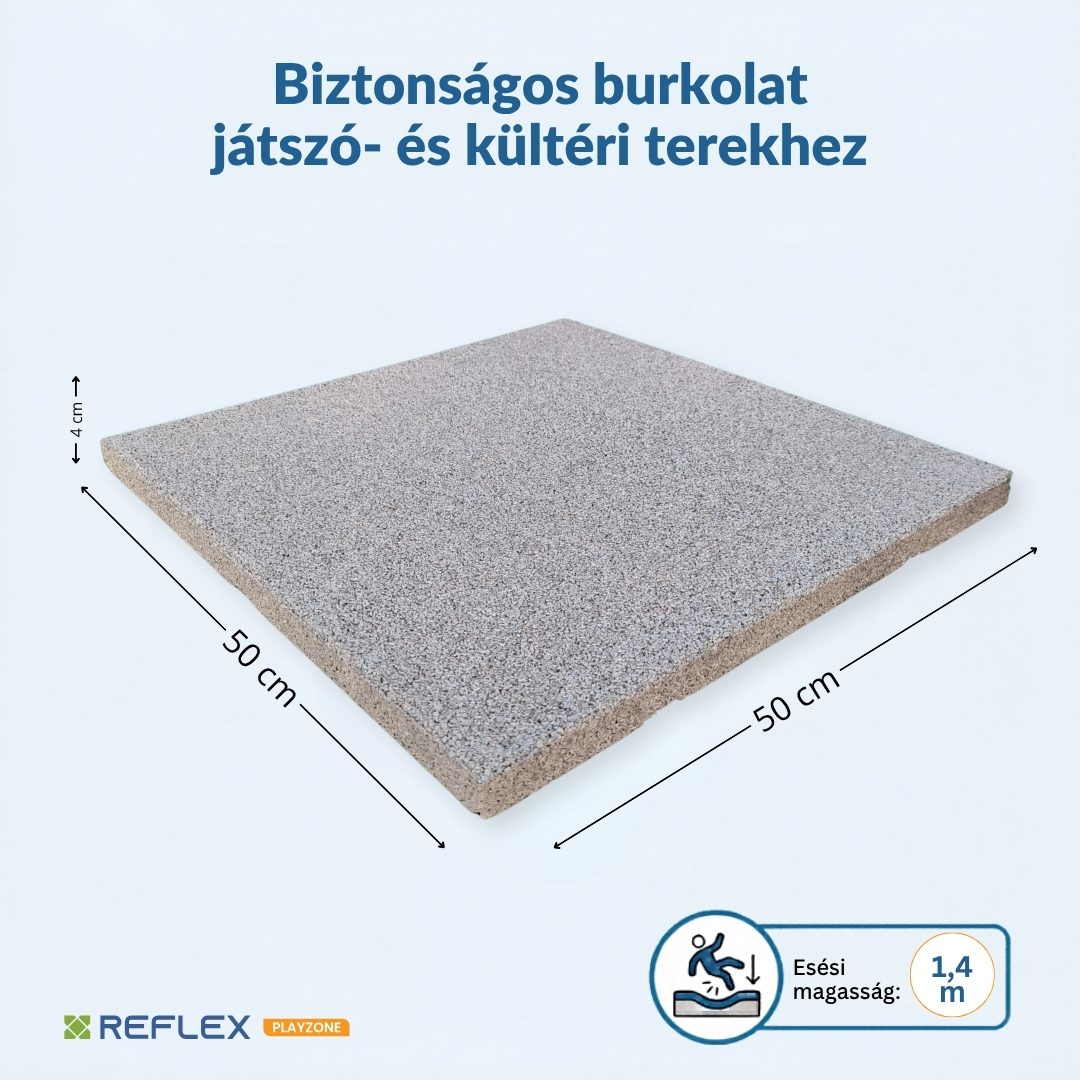 ReFlex Playzone30 &ndash; 50&times;50 cm, 4 cm vastags&aacute;g, 1 m es&eacute;si magass&aacute;g